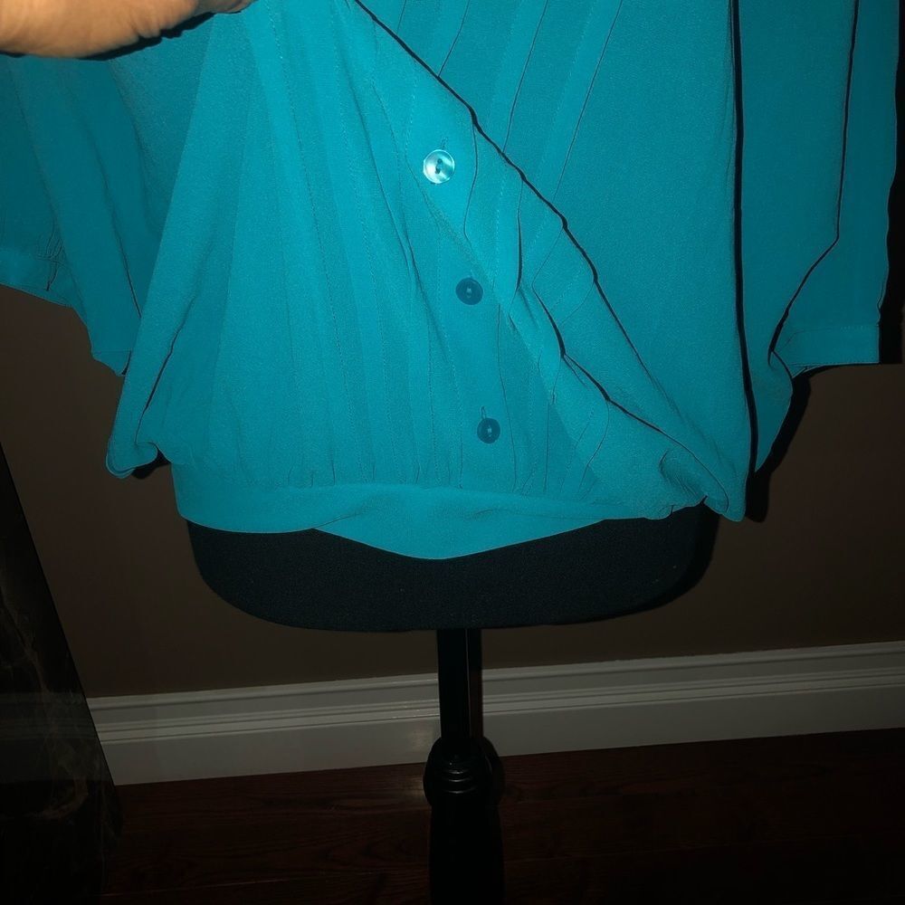 Loft Sheer Blouse w/ Bat Wing Sleeves - Picture 3 of 5